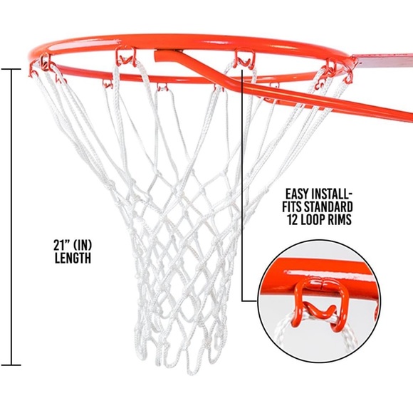 NEW: NET: Heavy Duty Basketball Net- 12 loops- Standard in door/out door - Picture 2 of 3